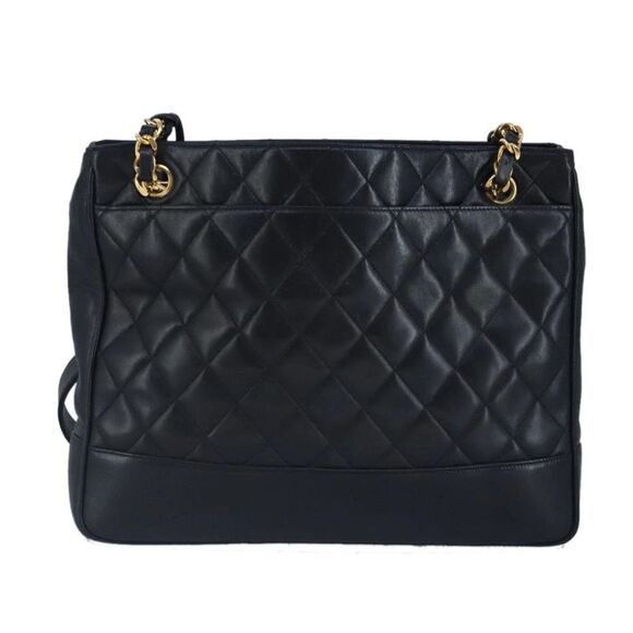 ✅AUTH✅CHANEL LAMBSKIN QUILTED SHOULDER BAG - Picture 11 of 16